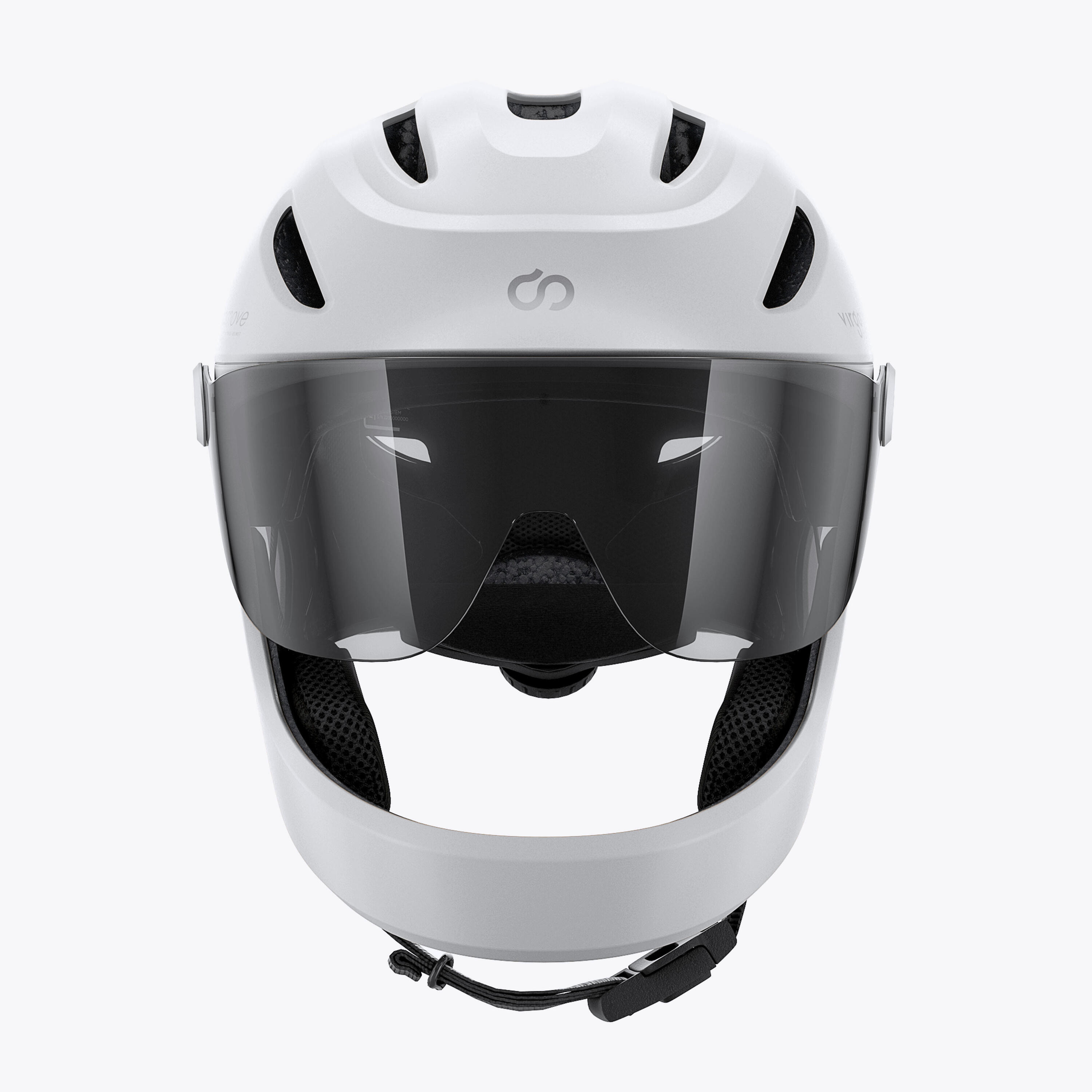 Virgo Integral Mips Wit - Integrale Urban-helm met vizier en achterlicht 6/9