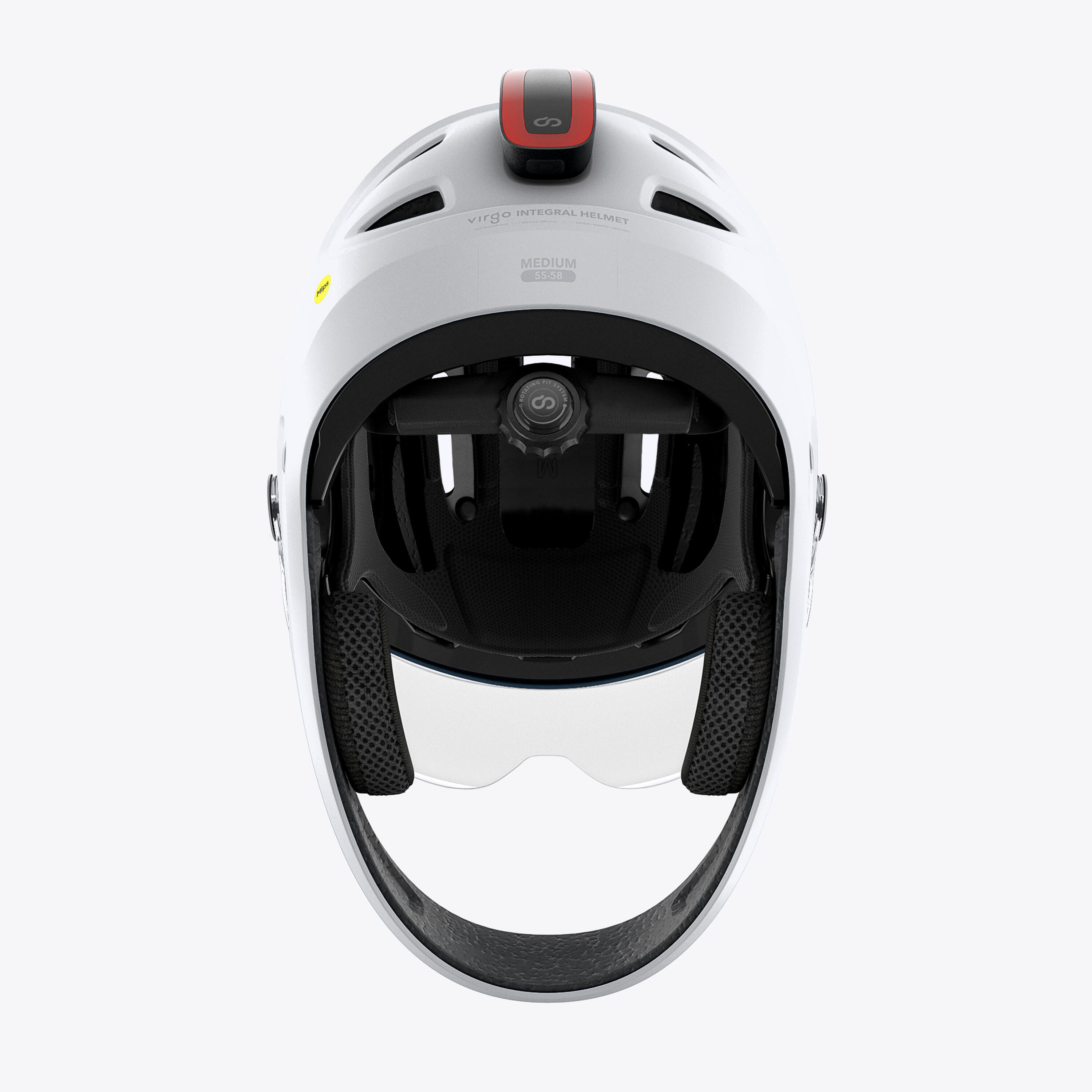 Virgo Integral Mips Wit - Integrale Urban-helm met vizier en achterlicht 5/9