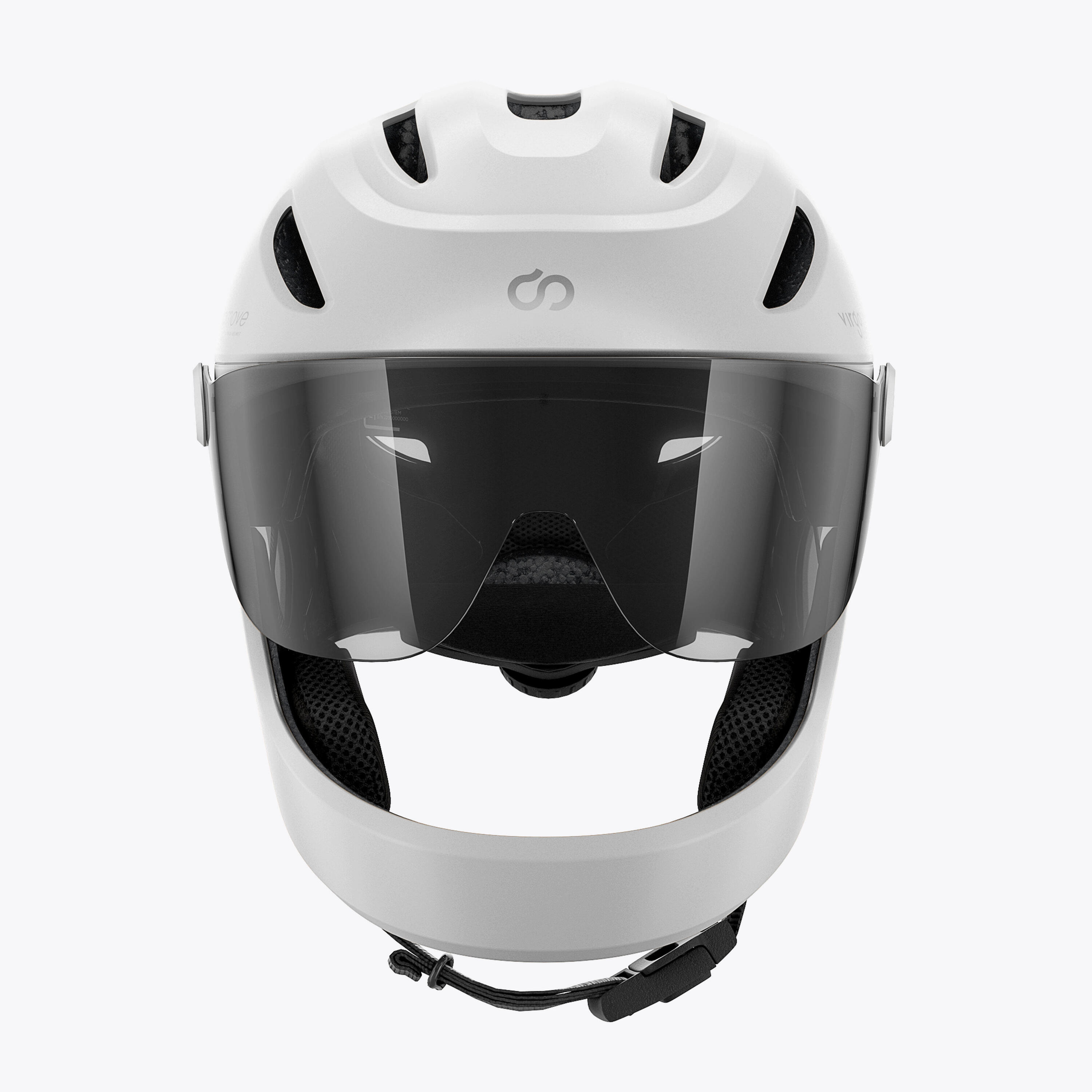 Virgo Integral Weiss - Integralhelm Urban mit Visier und Rücklicht 4/7