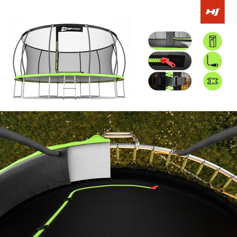 Trambulină dovleac 16ft (488cm) Hop-Sport HS-PT16I cu plasă internă