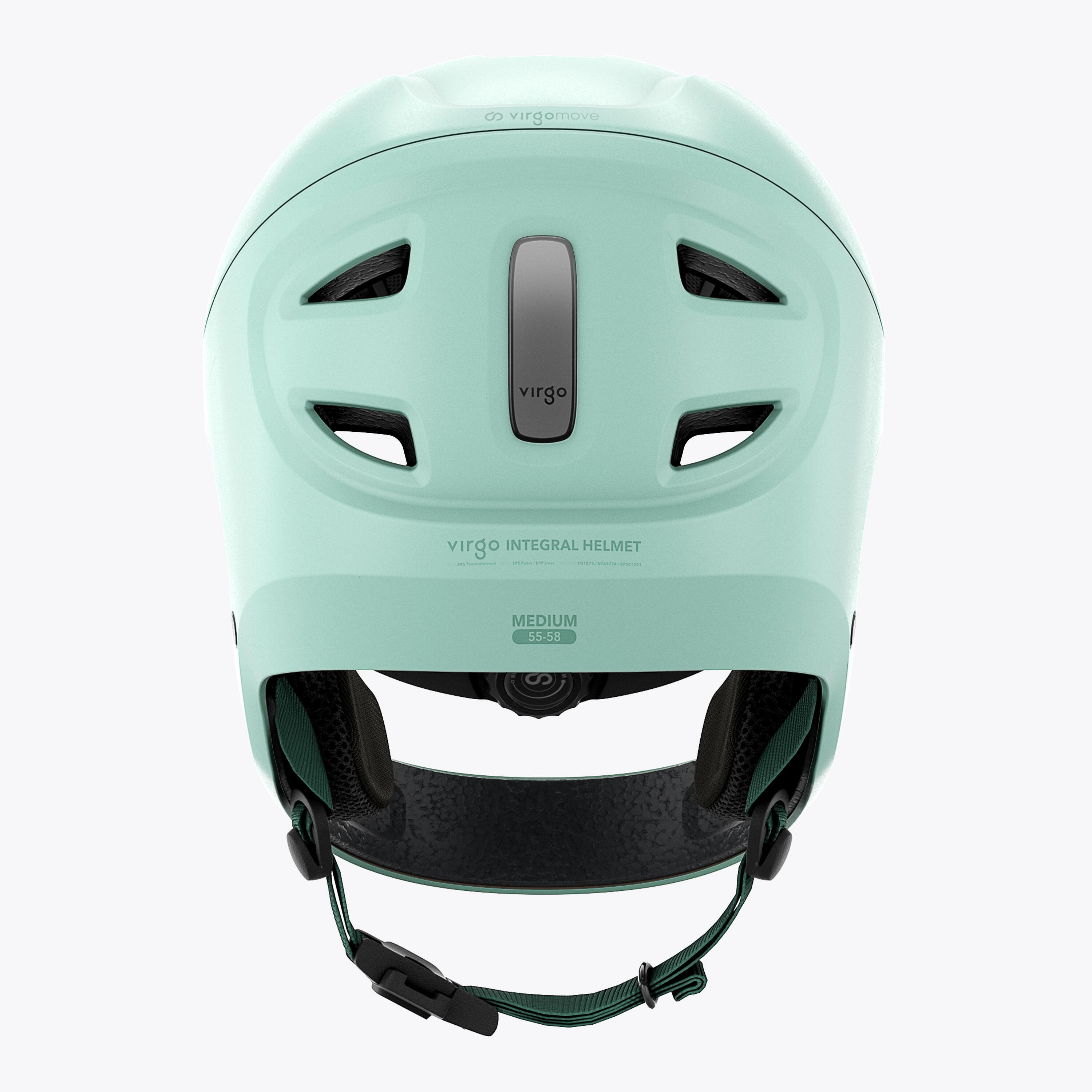 Casco integral Virgo Kid Verde - Protección Completa para Niños 4/9