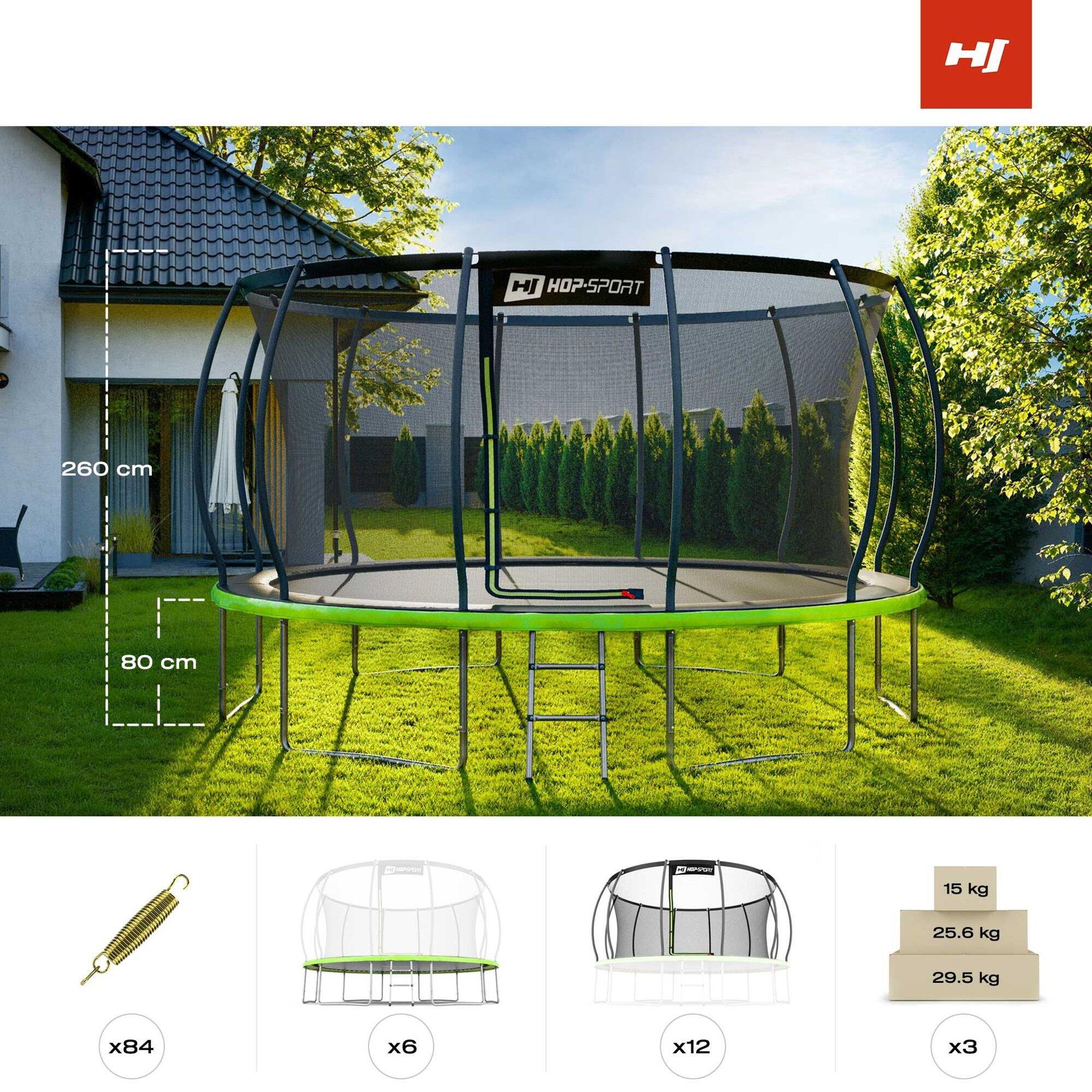Trampolin rund mit Innennetz 14FT 427cm Hop-Sport HS-PT14I 5/7