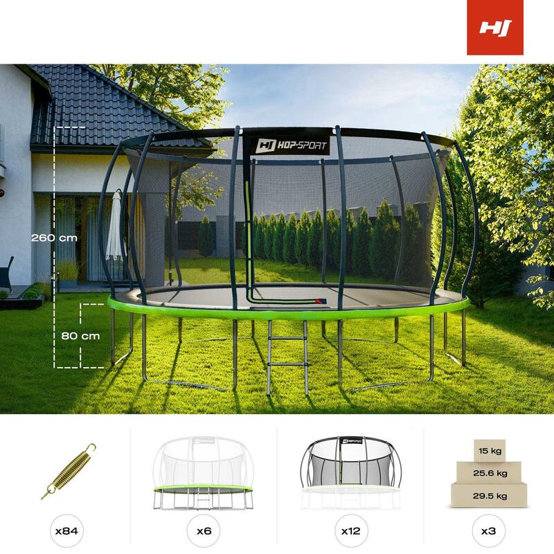 Trambulină dovleac 14ft (427cm) Hop-Sport HS-PT14I cu plasă internă