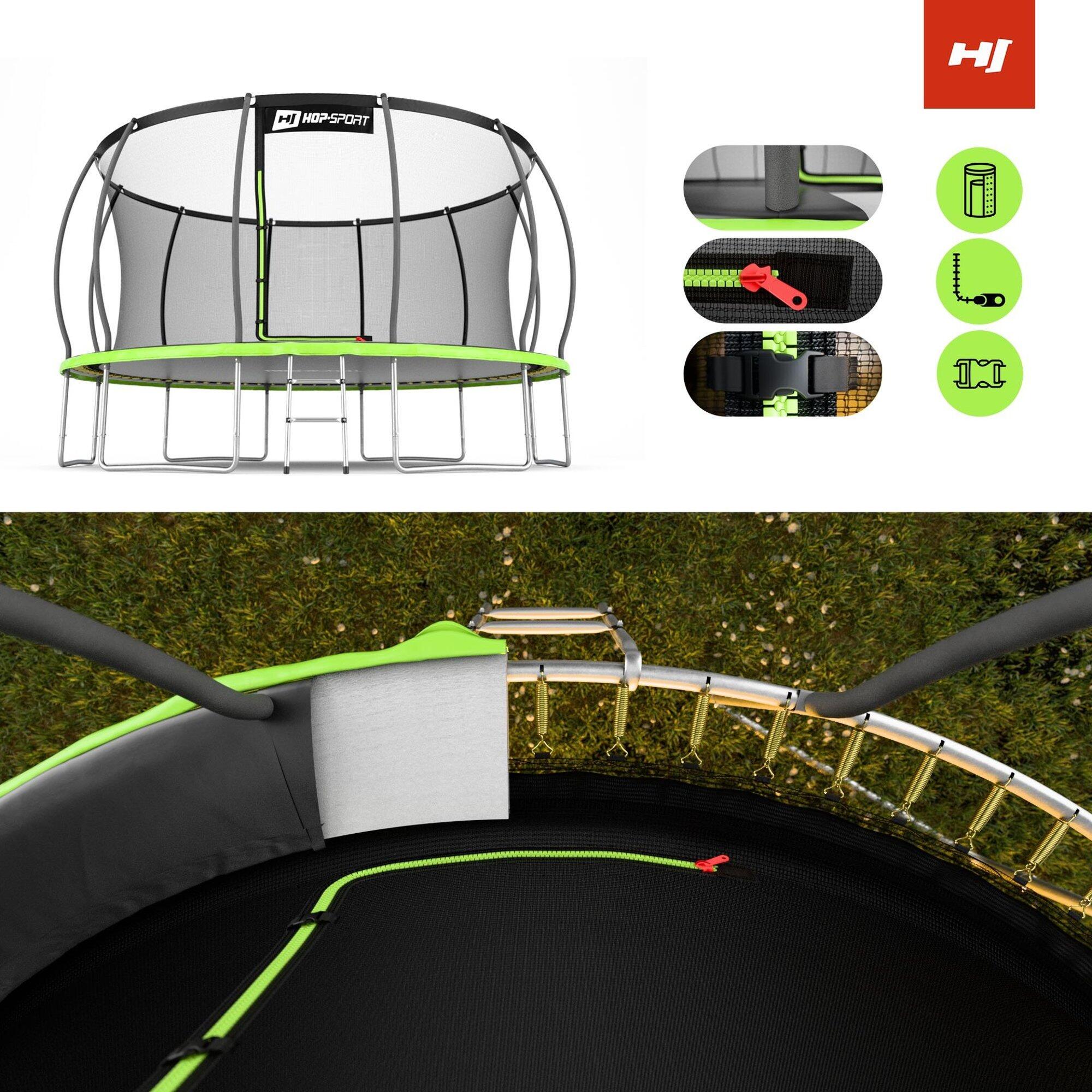Trampolin rund mit Innennetz 14FT 427cm Hop-Sport HS-PT14I 3/7