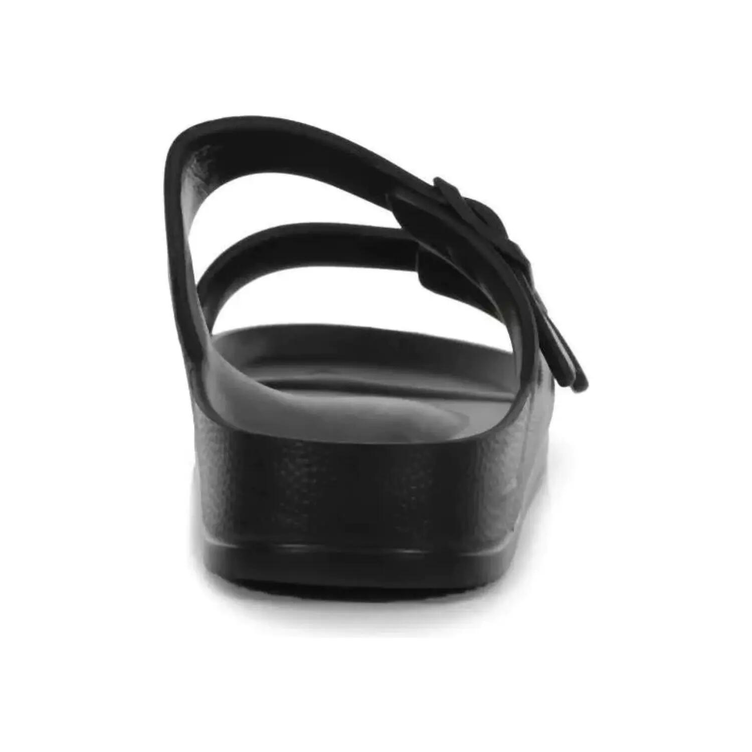 claquettes - casual - homme - légères, à double bride - brooklyn - noir 4/6