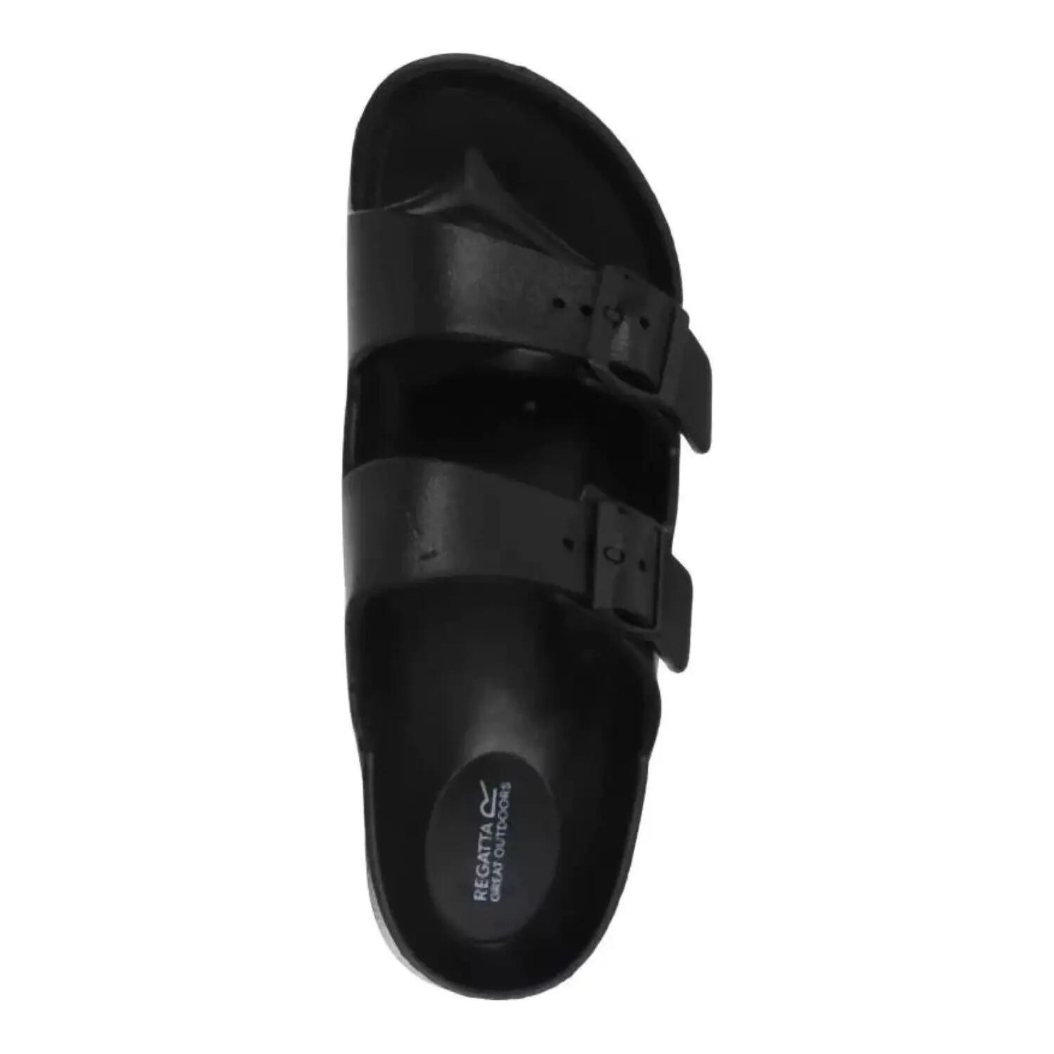 claquettes - casual - homme - légères, à double bride - brooklyn - noir 5/6