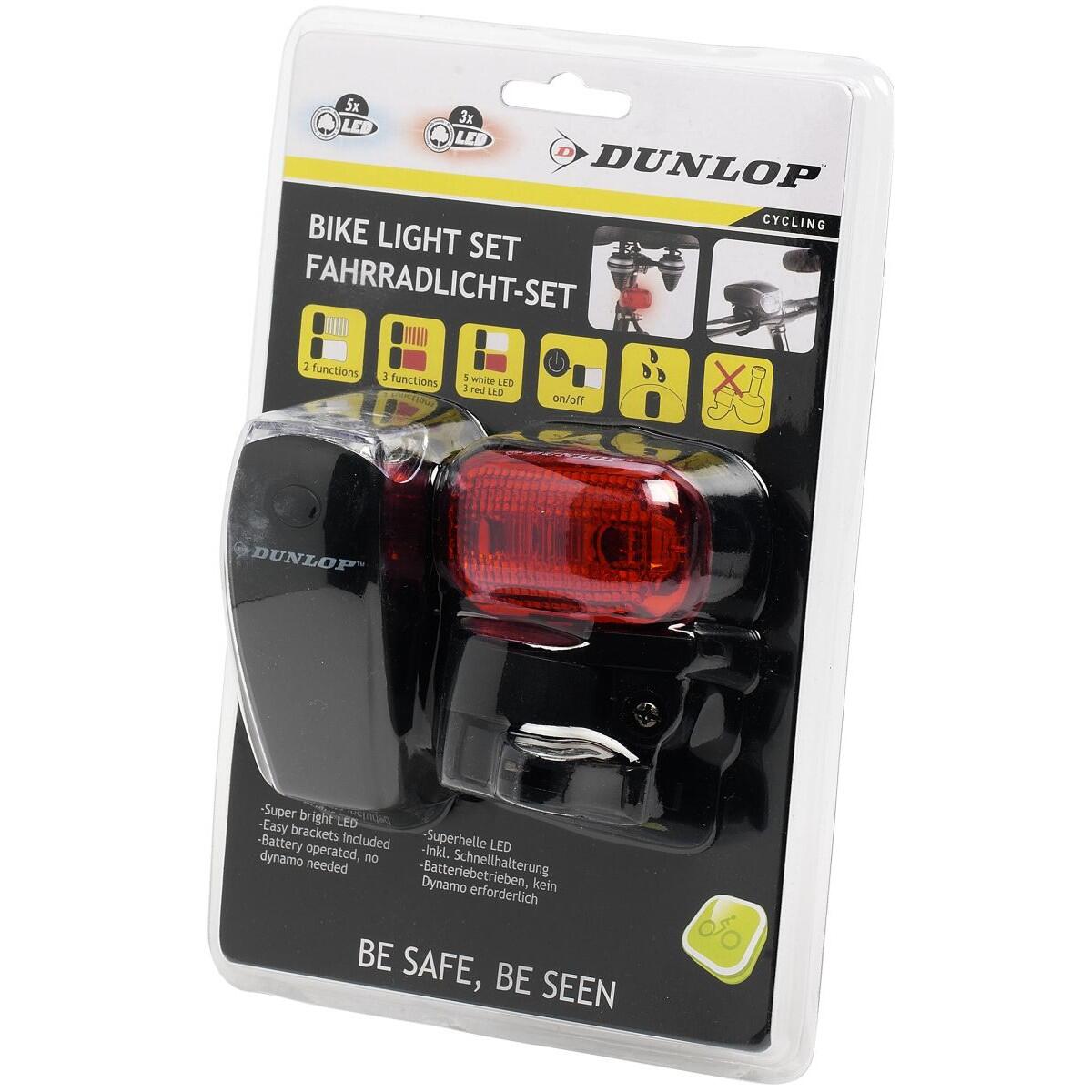 Zestaw lamp rowerowych led przód i tył Dunlop 5/7