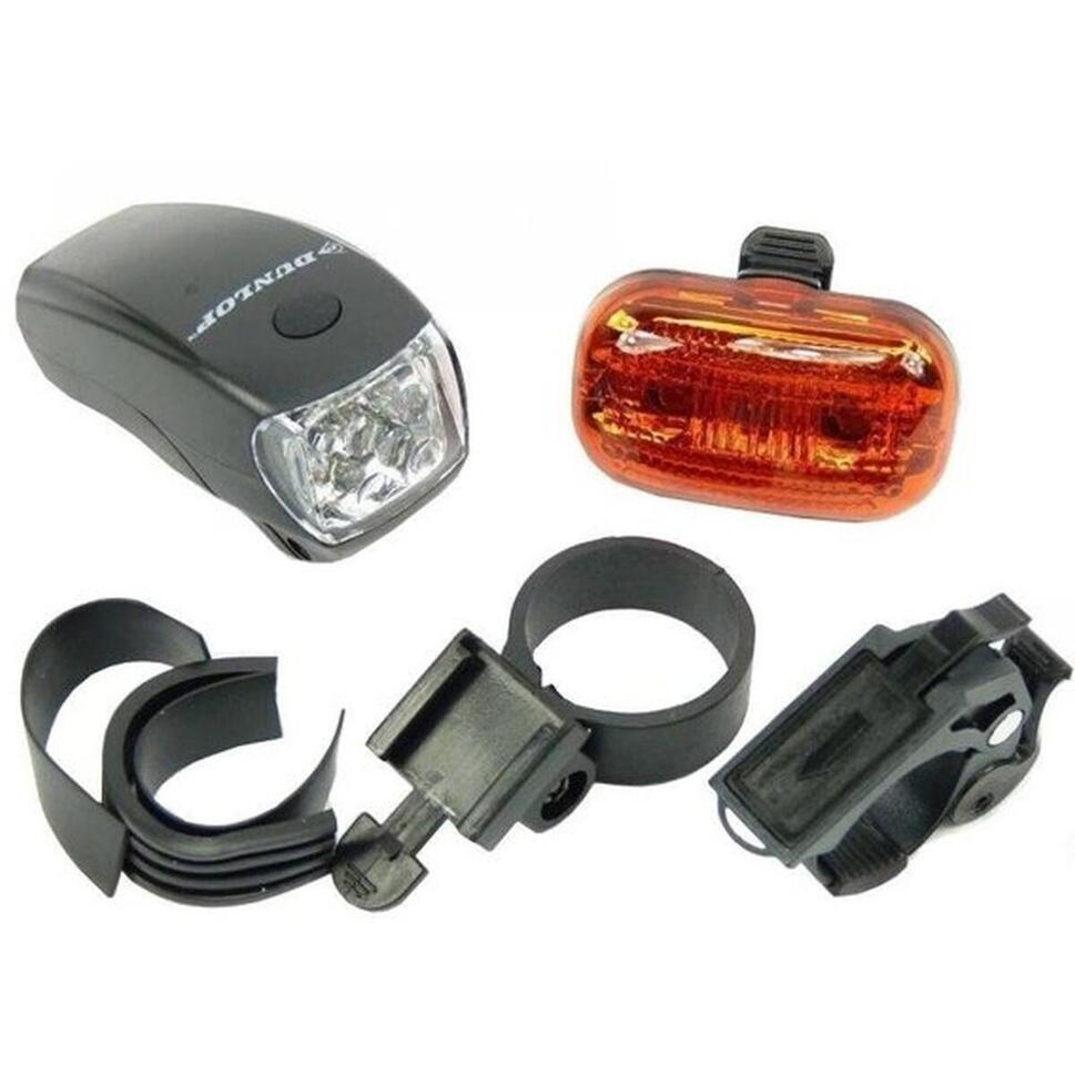 Zestaw lamp rowerowych led przód i tył Dunlop