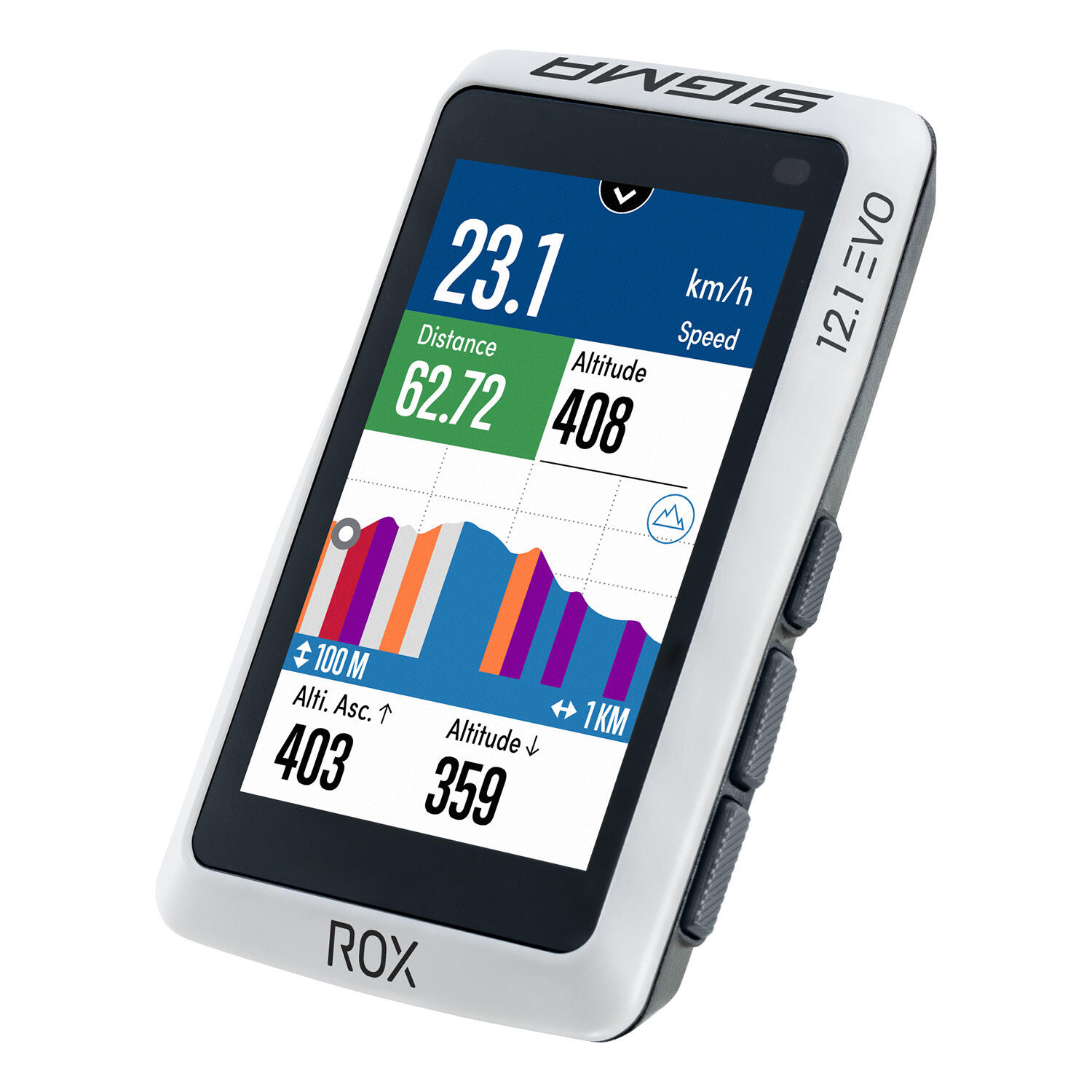 GPS-FAHRRADCOMPUTER ROX 12.1 EVO WEISS 3/8