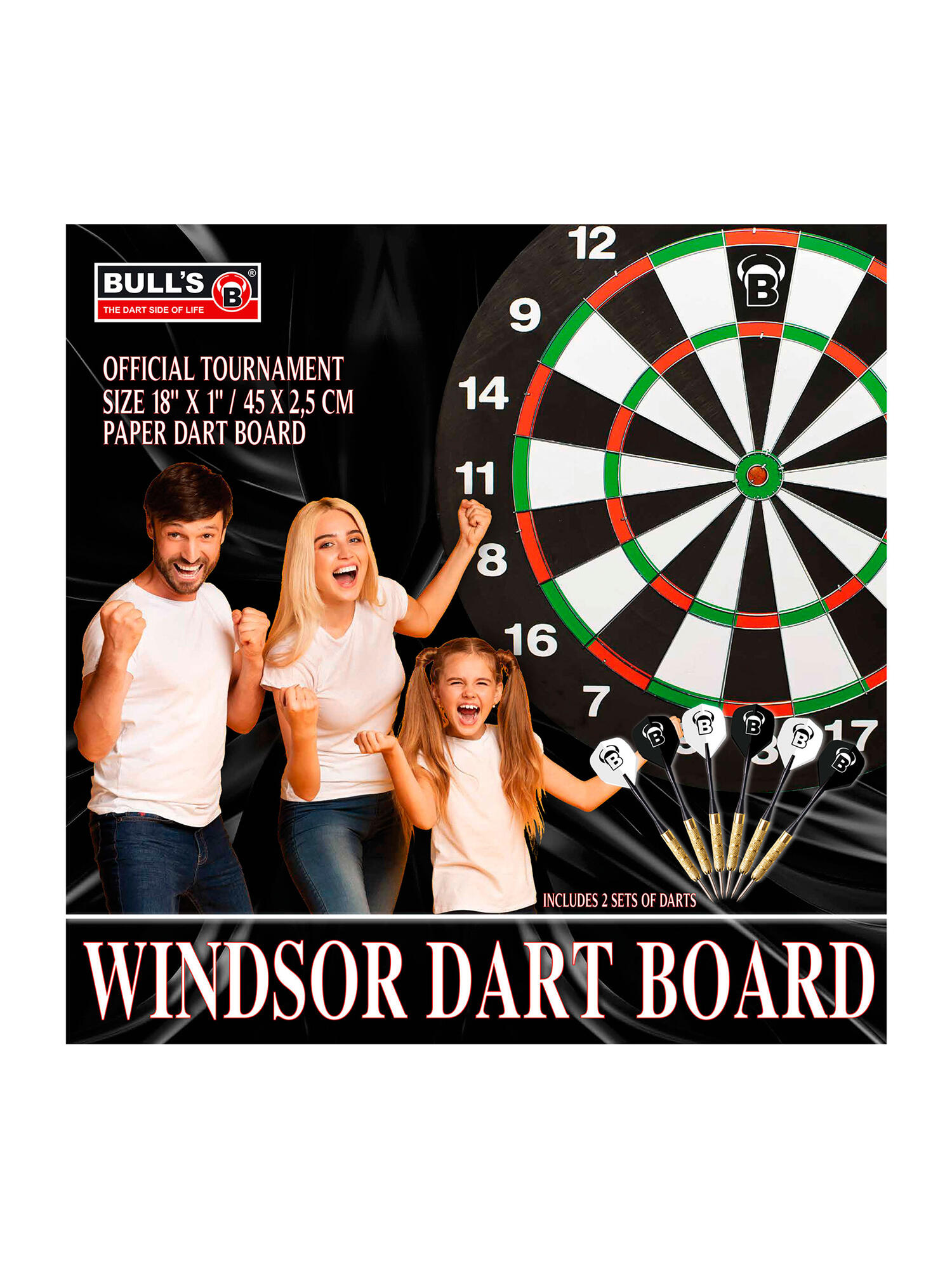BULL'S Windsor Paper Dartboard 3/3