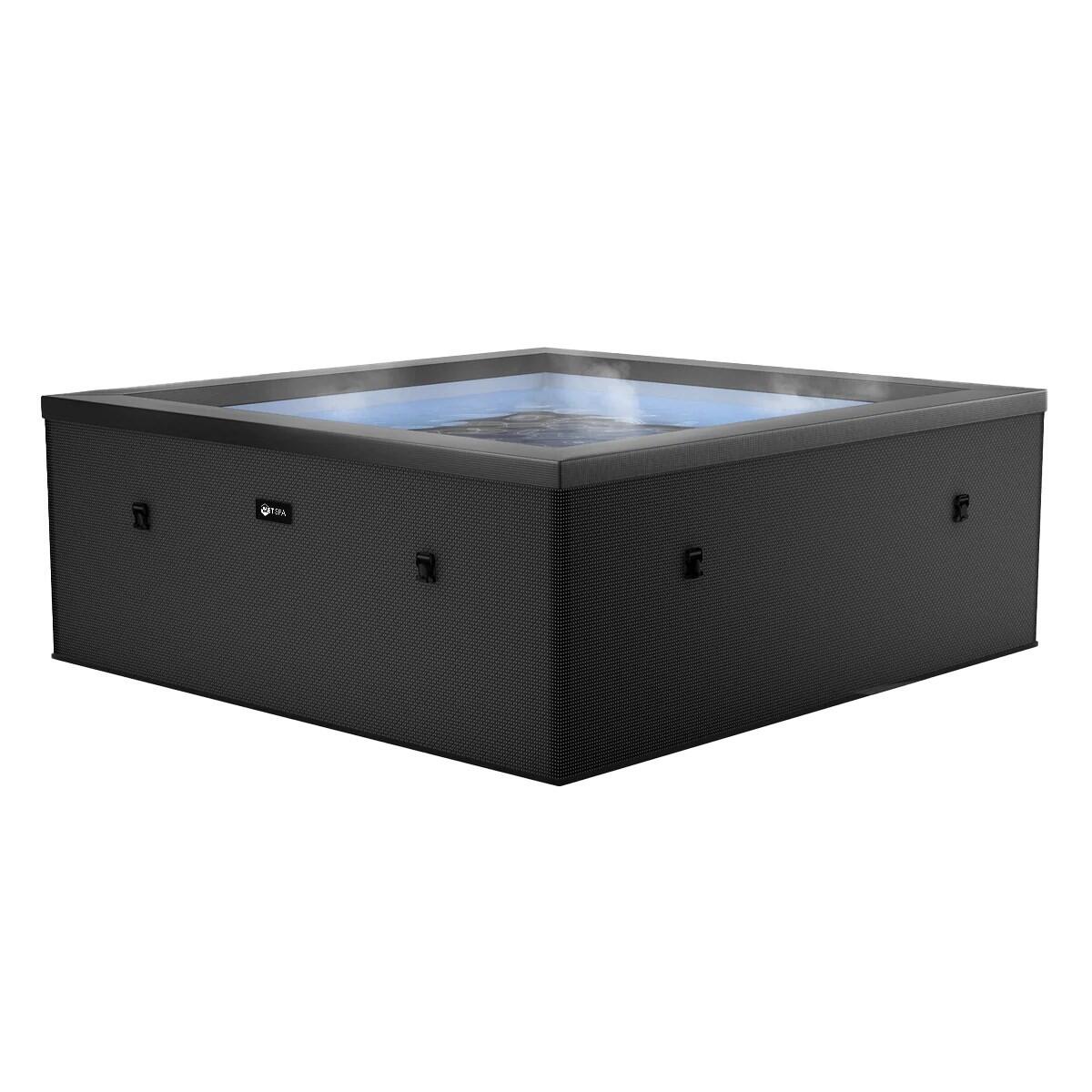 Netspa - Spa Carré 6 Places Netspa Celestia - Semi-rigide, 1100l, Chauffage, 180xh70cm - Spa - Noir - No Size - Decathlon