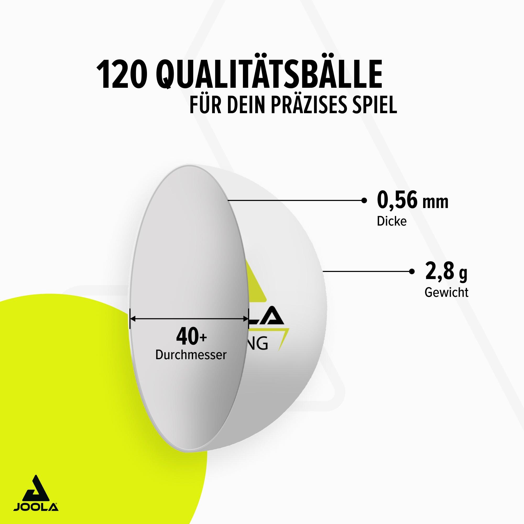 Tafeltennisballen JOOLA TRAINING 40 WH* KT120
