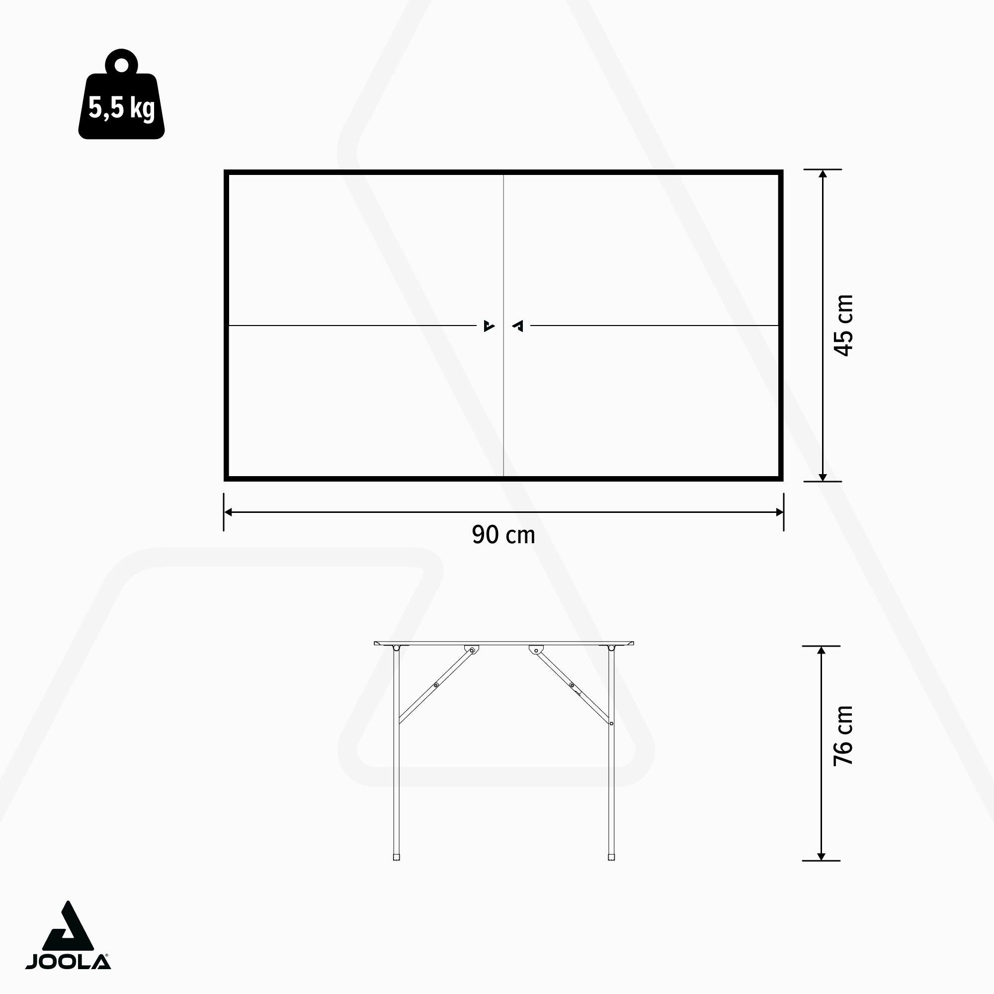 Tavolo da tennis di tavolo JOOLA MINI 90x45 DARK-GREY 6/6