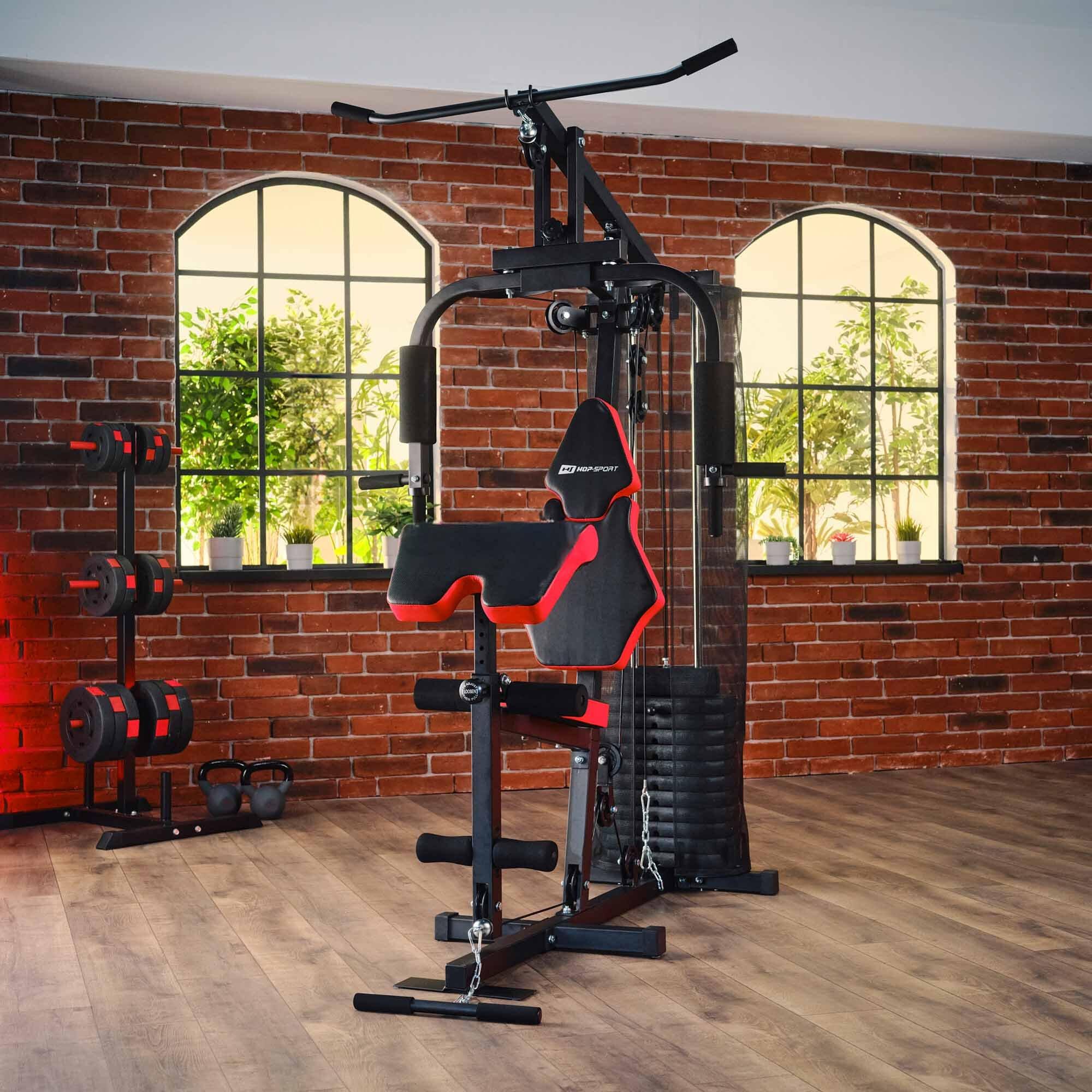 Atlas de musculation pour entraînement de force Hop-Sport HS-1044K à une station 6/7