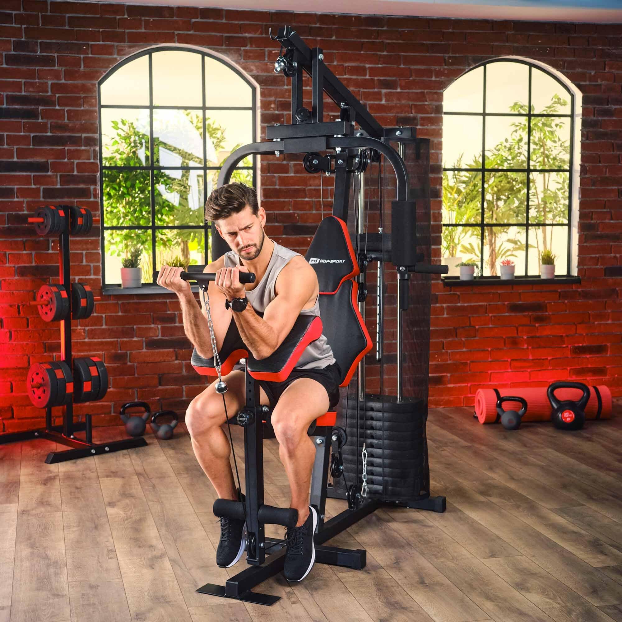 Atlas de musculation pour entraînement de force Hop-Sport HS-1044K à une station 3/7