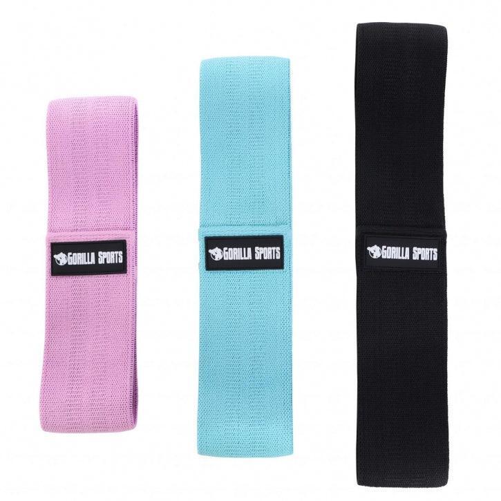 Guma fitness materiałowa do ćwiczeń Gorilla Sports czarna L