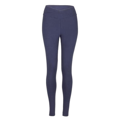Basic Yoga Leggings Crossed Waist. Bio-Baumwolle. Dunkelblau(Black Iris)
