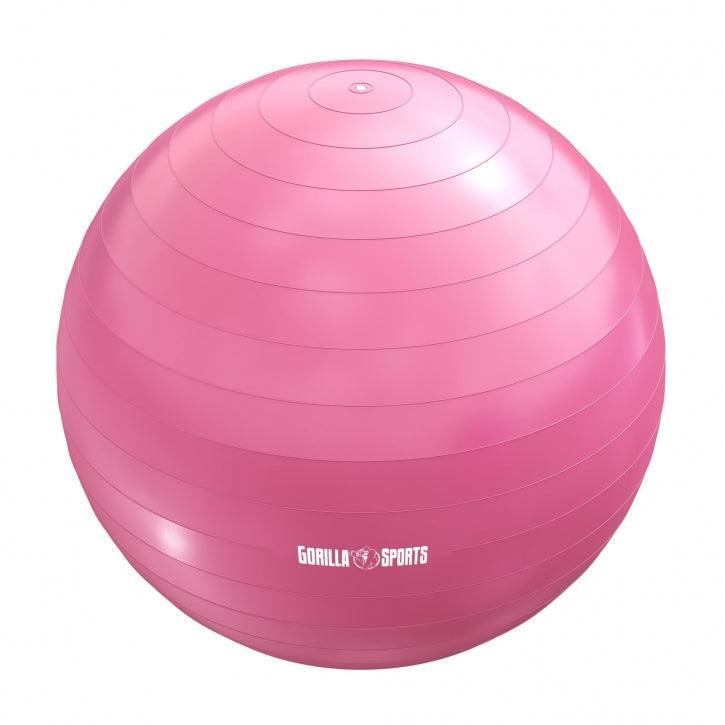 Gorilla Sports - Swiss Ball | Ballon De Gym | Diam 75 Cm | Coloris Au Choix - Swiss Ball - Rose - Taille Unique - Decathlon