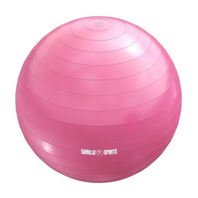 Fitnessbal ø 55 cm - incl. pomp - gym bal - yoga - belastbaar tot 500 kg - roze