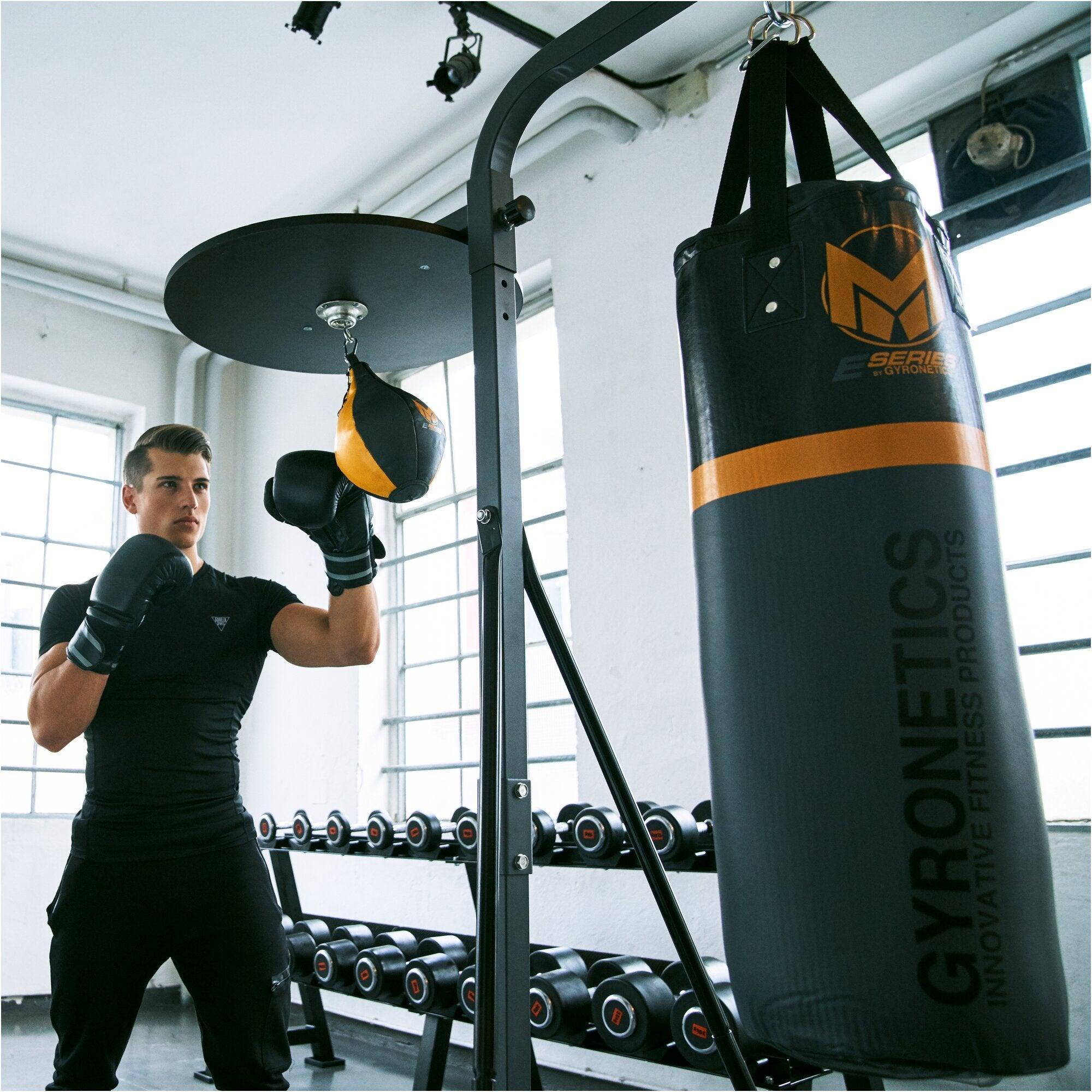 Station De Boxe Autoportante PRO, Structure En Acier Noir, Compatible Sac De Frappe, Speed Ball Et Double-end Ball, Réglable En Hauteur