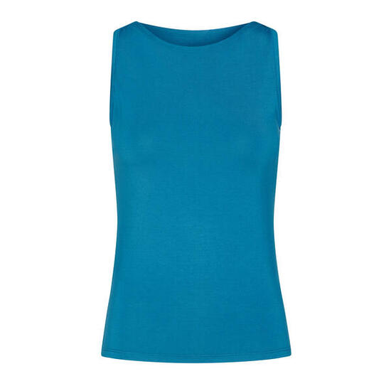 Boat Neck Tank Top, Modal, Petrol-blau (lyons blue)