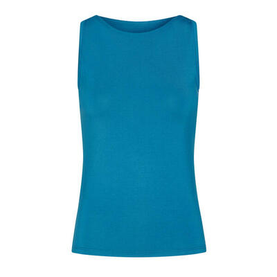 Boat Neck Tank Top, Modal, Petrol-blau (lyons blue)