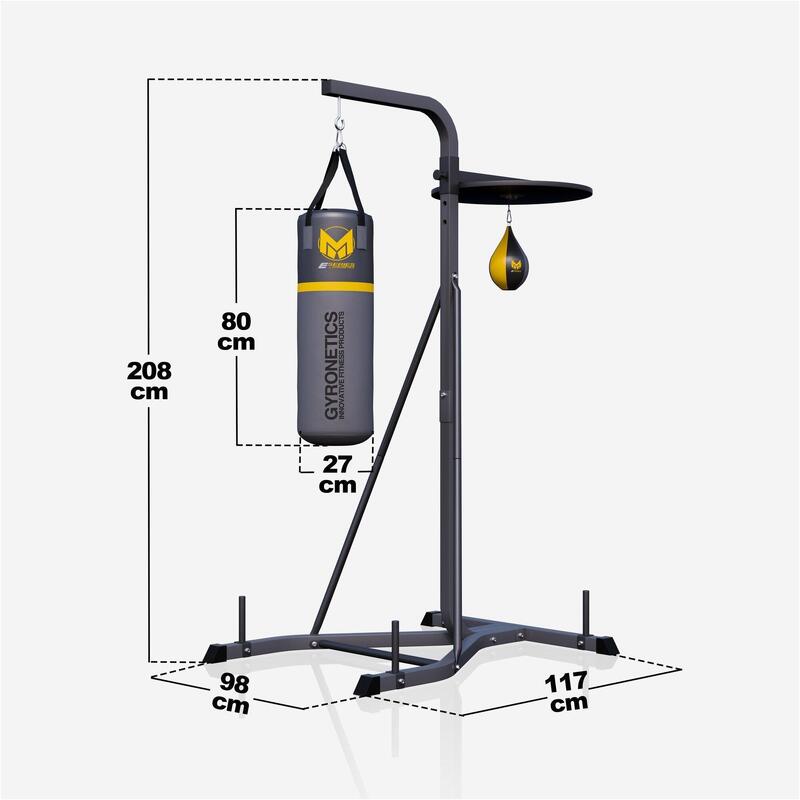 GYRONETICS Boxstation mit Boxsack und Punching Ball