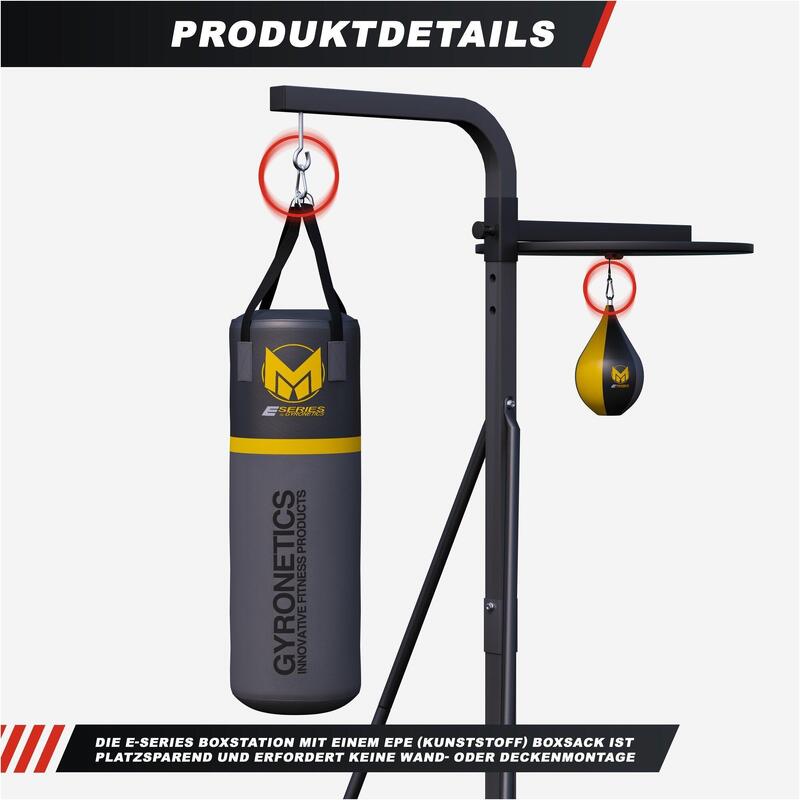 GYRONETICS Boxstation mit Boxsack und Punching Ball