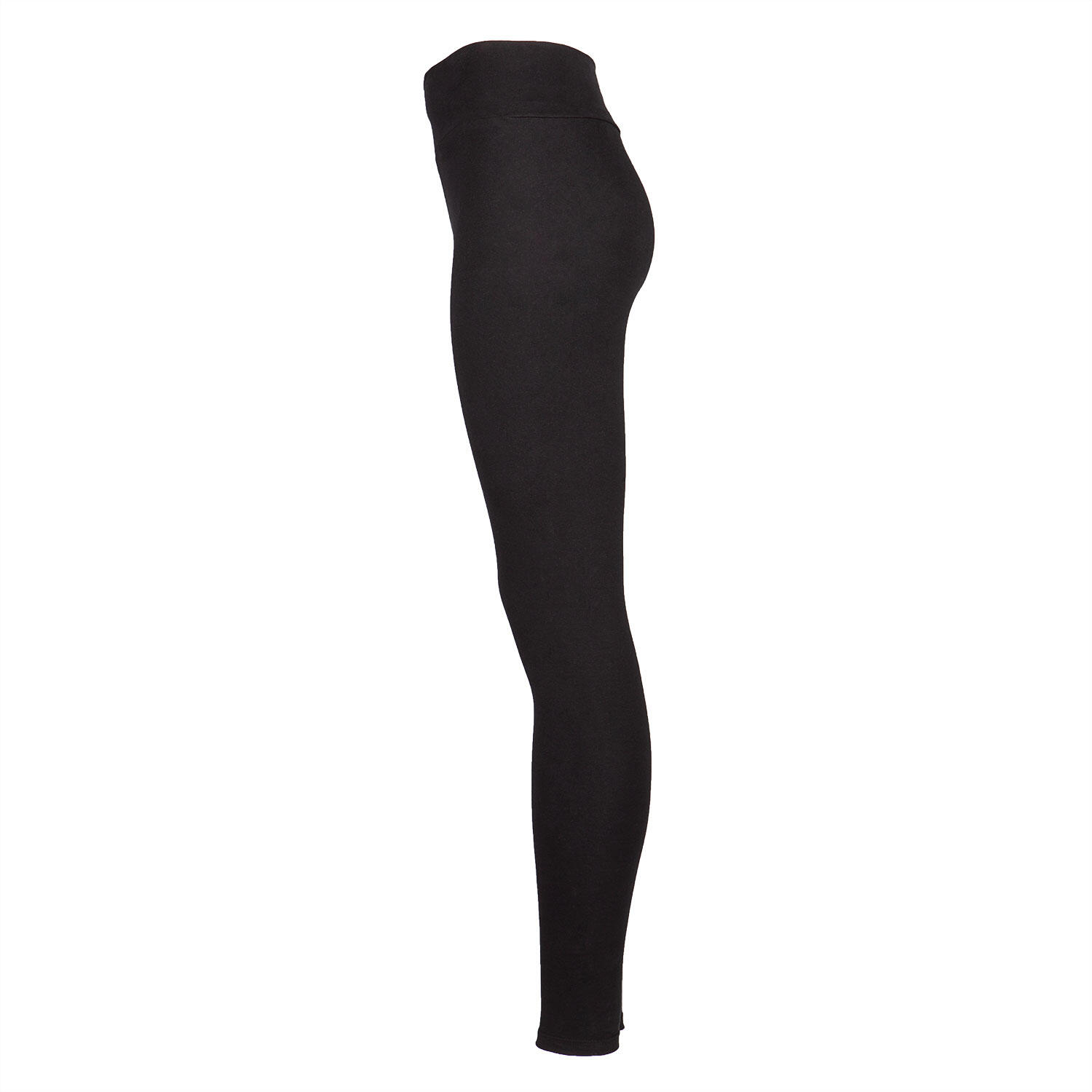 Basic Yoga Leggings Crossed Waist, Bio-Baumwolle, Schwarz 3/6