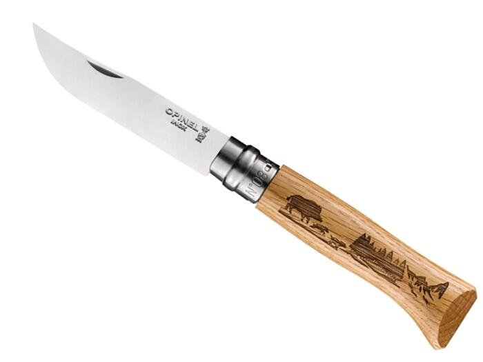 Nóż składany z graweren Animalia Wild Boar No. 08 blister