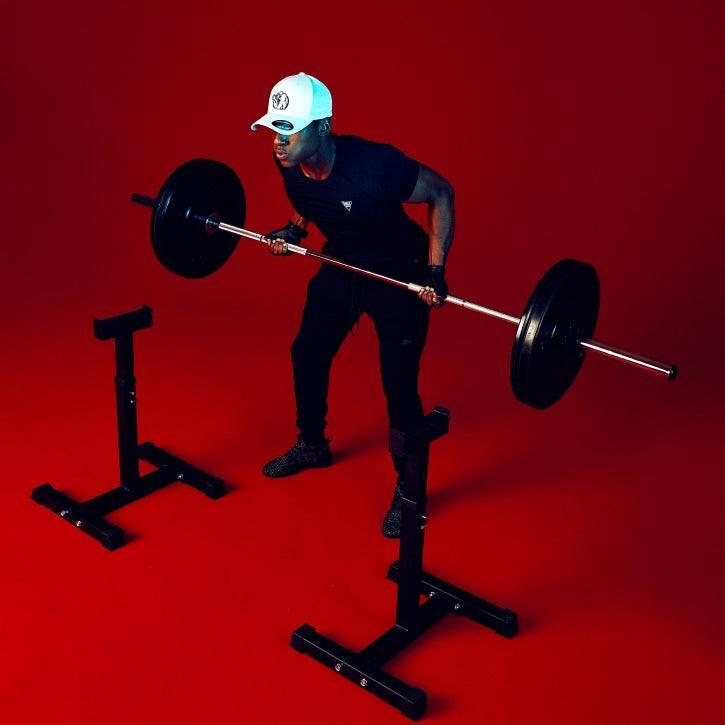 SUPPORT DE BARRE RÉGLABLE – REPOSE BARRE| MUSCULATION 7/7