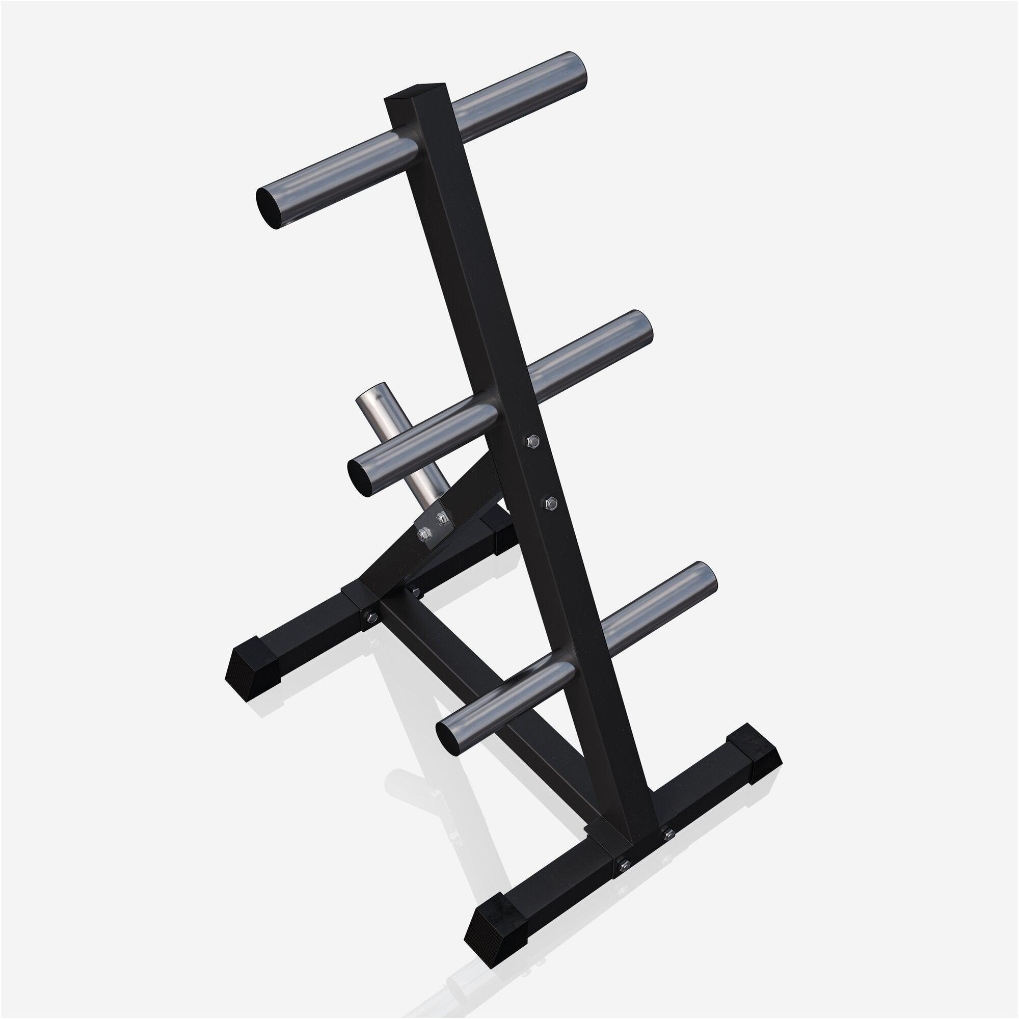 Gorilla Sports Schijvenstandaard Zwart - Diameter 50/51 mm - Schuin - Halterrek 7/7