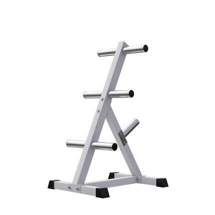 RACK DE RANGEMENT 4 NIVEAUX BLANC POUR DISQUES OLYMPIQUES 50/51M | MUSCULATION