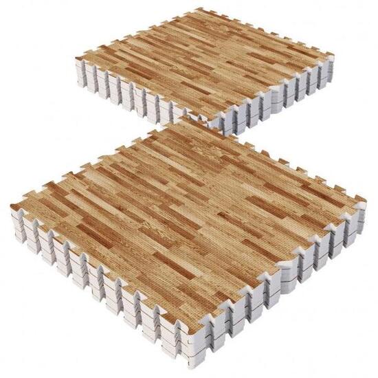 Schutzmattenset 16 Matten Holzoptik