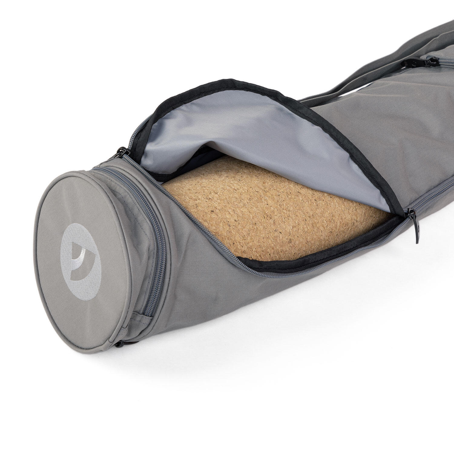 Yogamatten Tasche Asana Bag XL 70 grau, Polyester/Polyamide bestickt 3/4