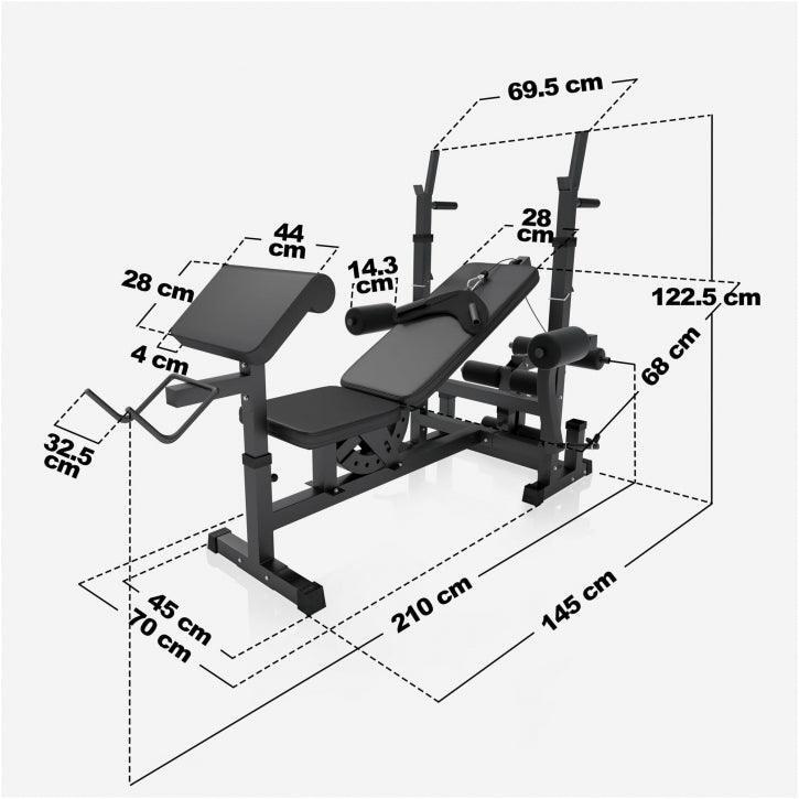 Kraftstation Universal inkl. Kunststoff Set 70kg 2/7