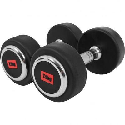 Kurzhantel Set Profi Gummi 15 kg - 2 x 7.5 kg