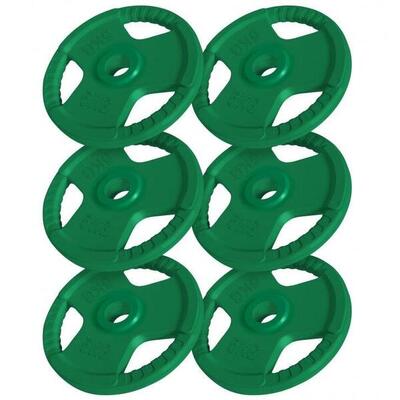 Halterschijven set - bundel - 30 kg (2 x 15 kg) - gripper gietijzer (rubber
