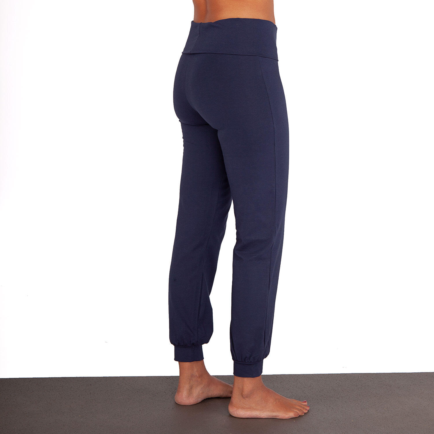 Roll-Down Yogahose mit Bündchen, Bio-Baumwolle, Dunkelblau (Black Iris) 4/6