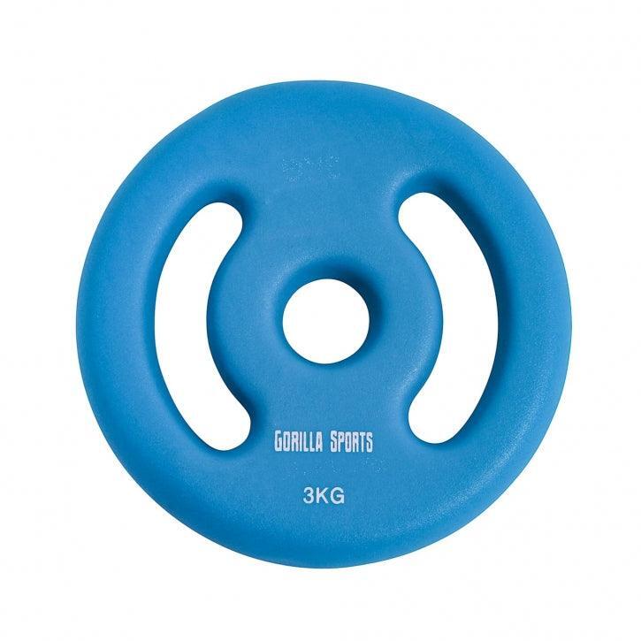 PAIRE DE DISQUES DE POIDS NÉOPRÈNE | FITNESS ET MUSCULATION | AU CHOIX DE 2KG À 2/7
