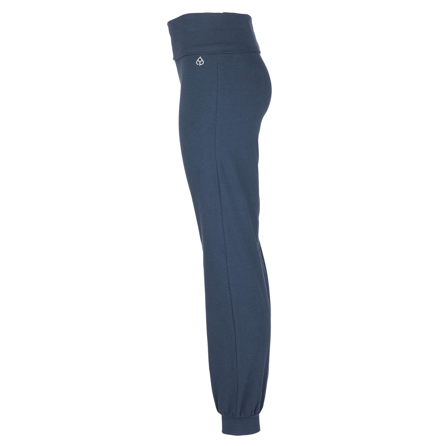 Roll-Down Yogahose mit Bündchen, Bio-Baumwolle, Dunkelblau (Black Iris) 2/6