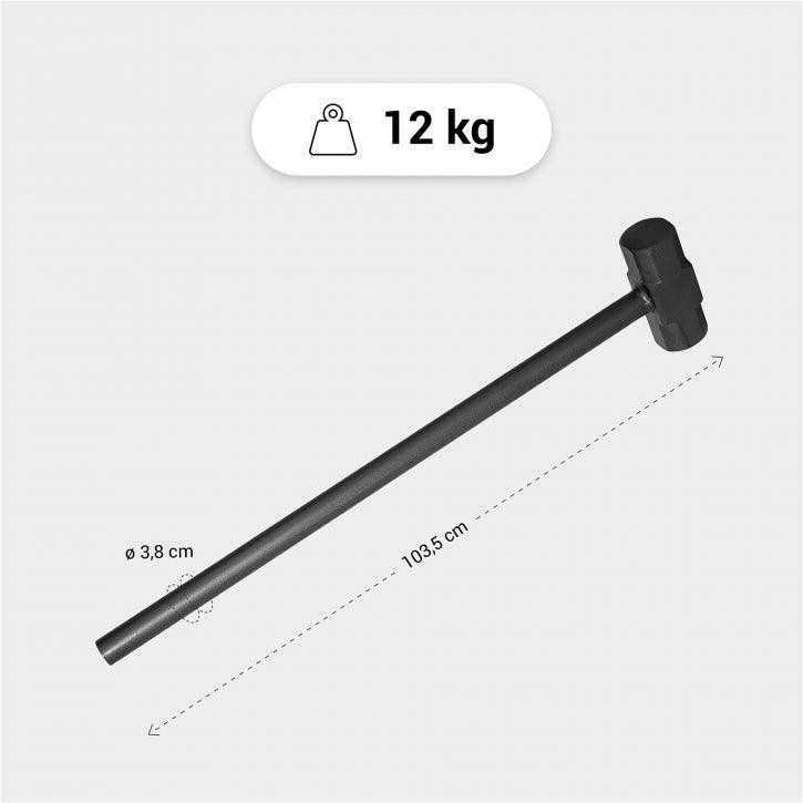 Gewichthamer - Sledge Hammer - Fitnesshamer -  Gietijzer met rubber coating - 5/7