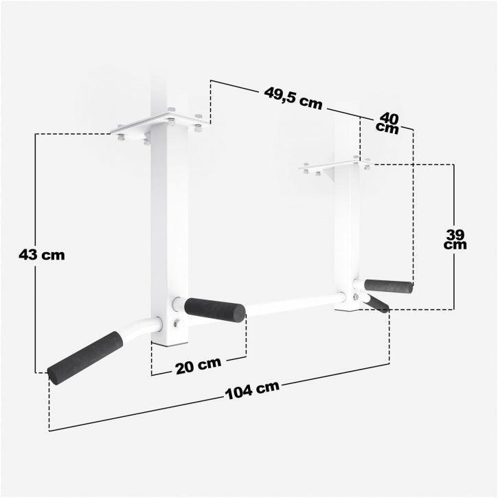BARRE DE TRACTION POUR PLAFOND | MUSCULATION | COLORIS BLANC 7/7