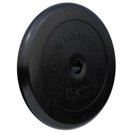 Disque bumper Gorilla Sports caoutchouc - alésage 31 mm