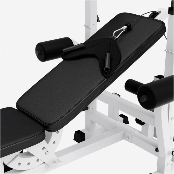 Universele Halterbank + 100 kg Halterset - Kunststof - Halterstang met 7/7