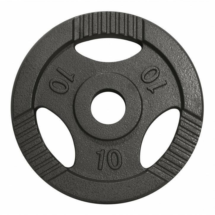 Gorilla Sports - Disque Olympique En Fonte Gris Avec Poignées 51mm | Au Choix De 1,25kg À 20kg - Poids De Musculation - Gris - 10 Kg - Decathlon