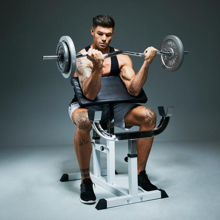 Banc à curls avec barre de 120 cm 2/7