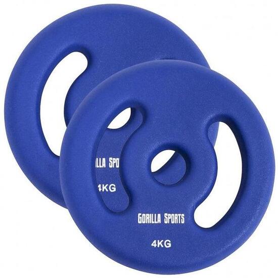 PAIRE DE DISQUES DE POIDS NÉOPRÈNE | FITNESS ET MUSCULATION | AU CHOIX DE 2KG À