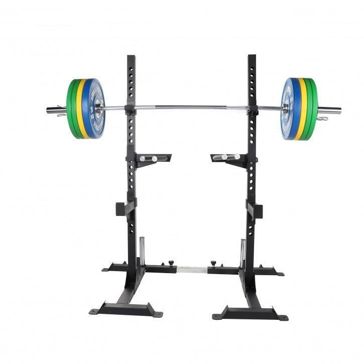 GORILLA SPORTS Bumper Plates inkl. Squat Rack 3/7