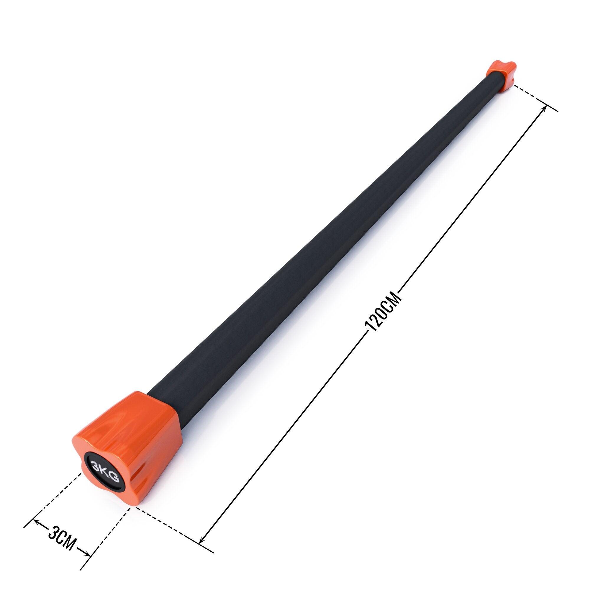 BARRE DROITE LESTÉE 120CM | MUSCULATION ET FITNESS | POIDS AU CHOIX DE 1KG À 10K 3/7